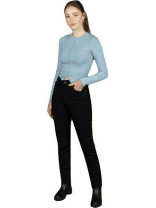 Damenjeans in Schlanker Passform Schwarz