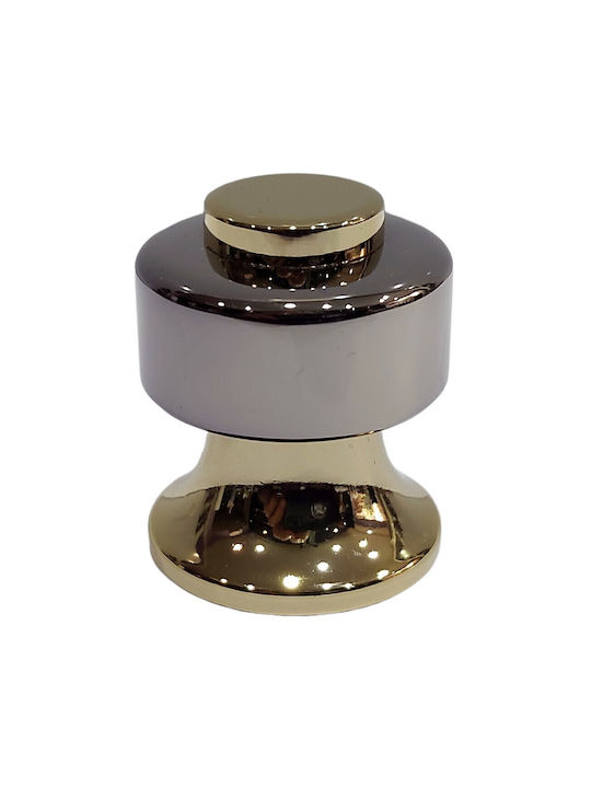 Eurofer Knob Furniture made of Metallic BLACK-GOLD-GLOSSY 25mm (Center Distance 25mm) 11375-000-BRZ2 1pcs