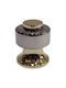 Eurofer Knob Furniture made of Metallic BLACK-GOLD-GLOSSY 25mm (Center Distance 25mm) 11375-000-BRZ2 1pcs