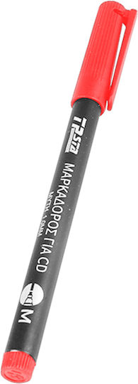 Tpster Μαρκαδόρος για CD/DVD Red (#FF0000) 1mm