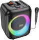 Hoco Karaoke Speaker with Wireless Microphone and Lighting Effects Graceful HA1 Black