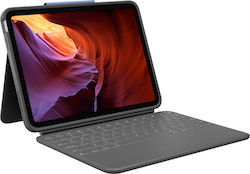 Logitech Rugged Folio Flip Cover με Πληκτρολόγιο (iPad 2022 10.9'') Graphite Logitech Rugged Folio Flip Cover με Πληκτρολόγιο (iPad 2022 10.9'') Graphite