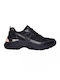 Skechers Lace Up Fashion Femei Sneakers Negre