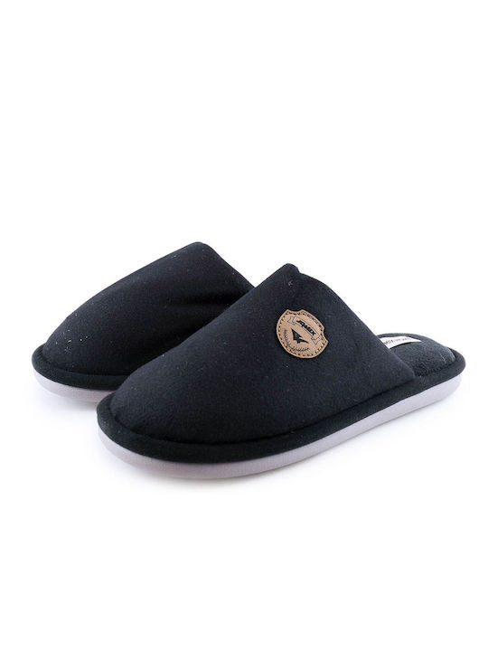 Love4shoes Heel Enclosed Men's Slipper Black