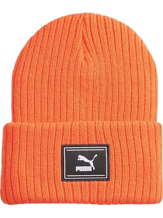 Cuff Trend Beanie Γυναικείος Σκούφος Πλεκτός σε Πορτοκαλί χρώμα