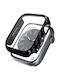 Crong Hybrid Plastikhülle mit Glas Carbon für Apple Watch 45mm