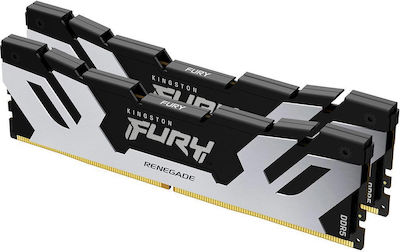 Kingston Fury Renegade Silver 96GB DDR5 RAM cu 2 module (2x48GB) și Viteză 6400 pentru Desktop