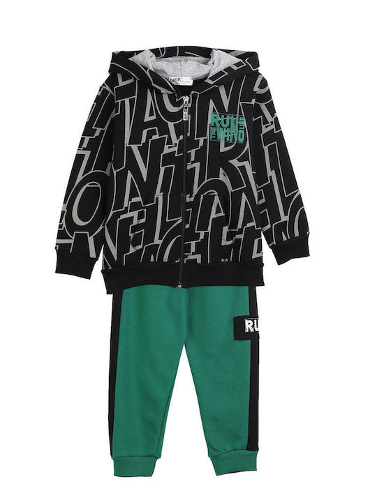 Nek Kids Wear Kids Sweatpants Set Black 2pcs