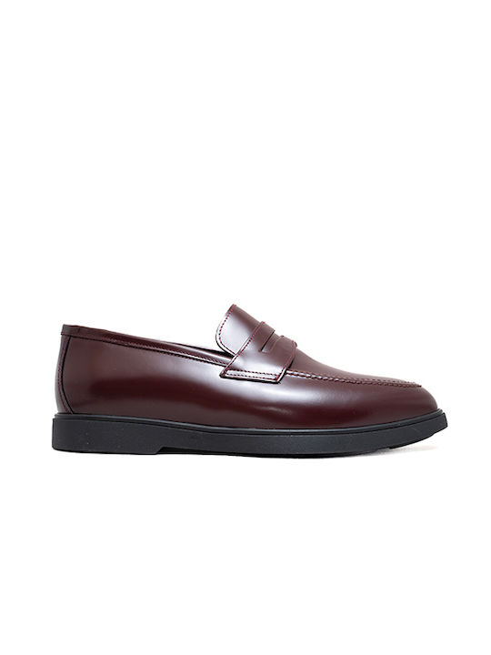 Men's Leather Moccasins Burgundy