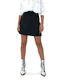 Moutaki Leather High Waist Mini Skirt in Black color