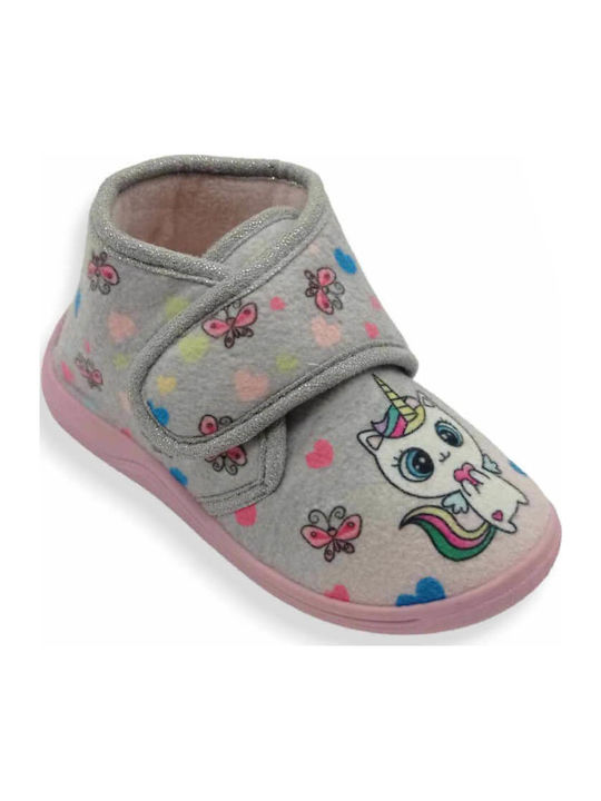 Giardino D'Oro Kids Slippers Boots Gray Unicorn