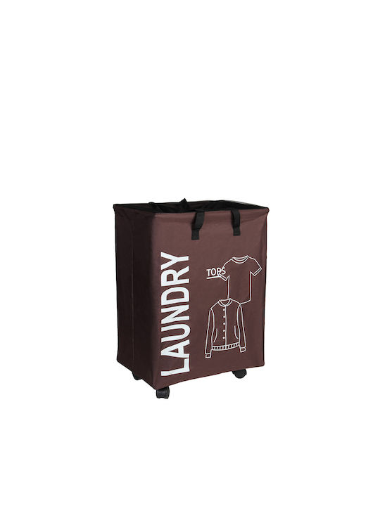 Keskor Collapsible Fabric Laundry Basket 42x30x61cm Brown