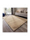 My Home Luxury Anti-slip Rug Rectangular Shaggy Furry Beige