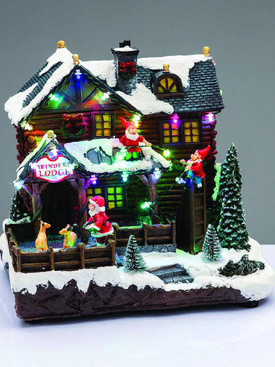 Aca Illuminated Christmas Decorative House Multicolour