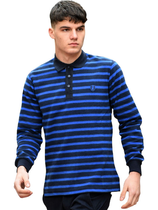 Polo Langarmbluse Blau