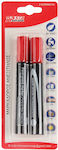 Tpster Permanent Markers Red (#FF0000) 2pcs