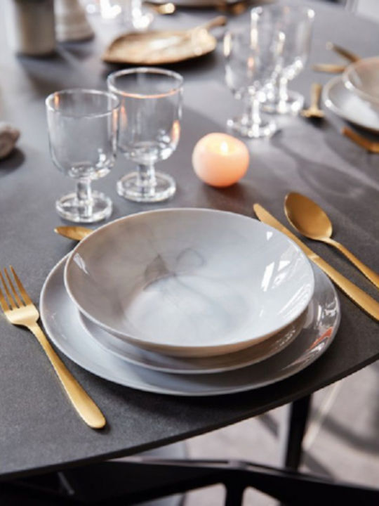 Luminarc Diwali Granit White Porcelain Dinnerware Set 19pcs