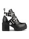 Cravel-lo Leather Women's Ankle Boots with High Heel Black