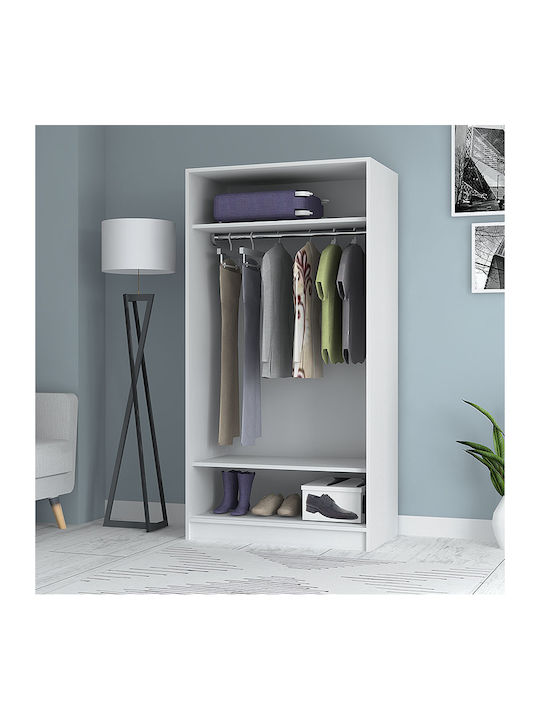 Double Door Wardrobe Sliding Misra White 94x52x...