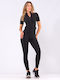 Women's Short-sleeved One-piece Suit Black