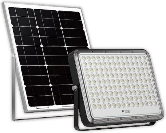 Optonica Waterproof Solar LED Floodlight 30W Cold White with Remote Control IP65