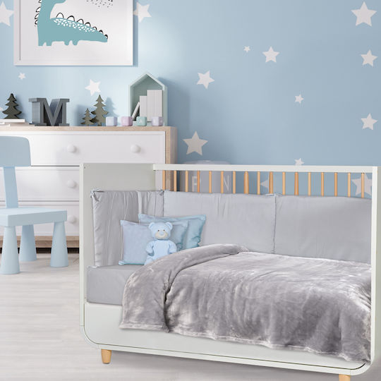 Das Home Decke Kinderbett Samt Gray 110x150cm