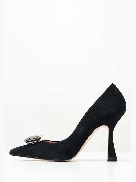 Mortoglou Leather Black Heels