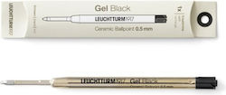 Leuchtturm1917 Gel Black Fine 0.5mm Ανταλλακτικό Μελάνι για Πένα Fine Μαύρο
