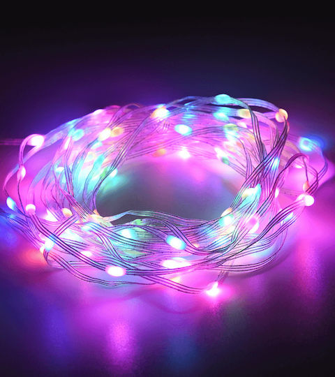 100 Smart Λαμπάκια LED 10μ. RGB USB σε Σειρά