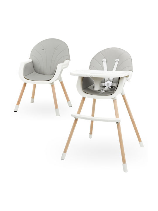 Moby System Amelia Highchair 3 in 1 & Leatherette Seat Gray