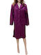 Lydia Creations Winter Women's Fleece Robe Burgundy