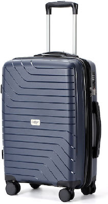 Lavor Large Travel Suitcase Hard Blue with 4 Wheels Height 75cm