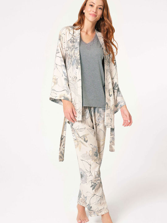 Anil Ev & Ic Giyim Winter Women's Pyjama Set White