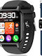 Popglory P66 Stainless Steel Smartwatch με Παλμ...