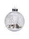 Ornament suspendat Glob Transparent cu lumină LED 15buc cu copaci