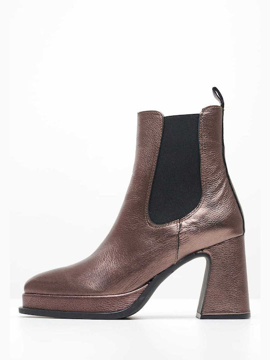 Alpe Leder Damen Knöchelstiefel Goldene