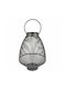 Zaros Tabletop Metallic Lantern Black 36x47.5x47.5cm