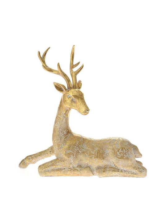 Iliadis Weihnachtliche Kunststoff Figur Hirsche Gold Höhe 41cm