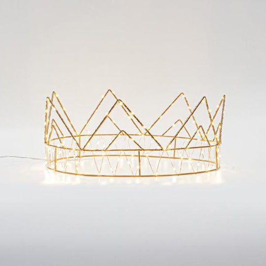 Eurolamp Illuminated Christmas Figure Crown Bronze Height 40cm