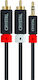 Crystal Audio TRRS 3.5mm Male - RCA Male Audio Cable Black 1.8m with Gold Plated Terminals 381516