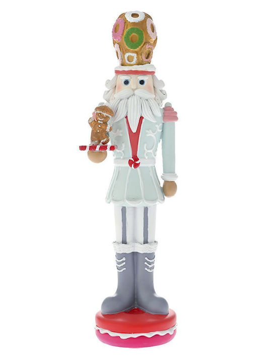 Iliadis Weihnachts-Nussknacker Hellblau aus Polyresin Höhe 32cm.