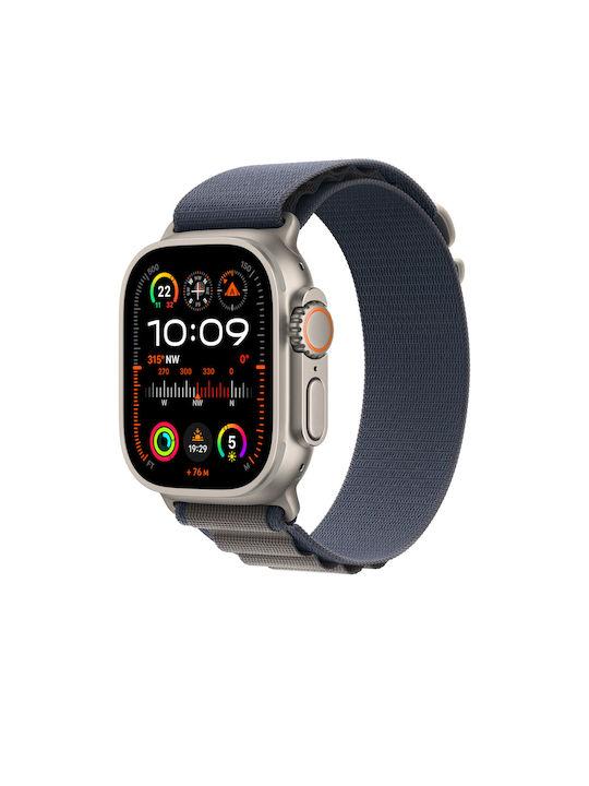Apple Alpine Loop Medium Curea Tesatura Albastru (Apple Watch 42/44/45mm - Ceas Apple 42/44/45mm)