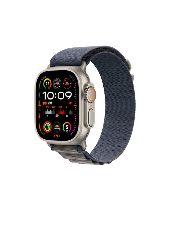 Apple Alpine Loop Small Armband Stoff Blau (Apple Watch 42/44/45mm)