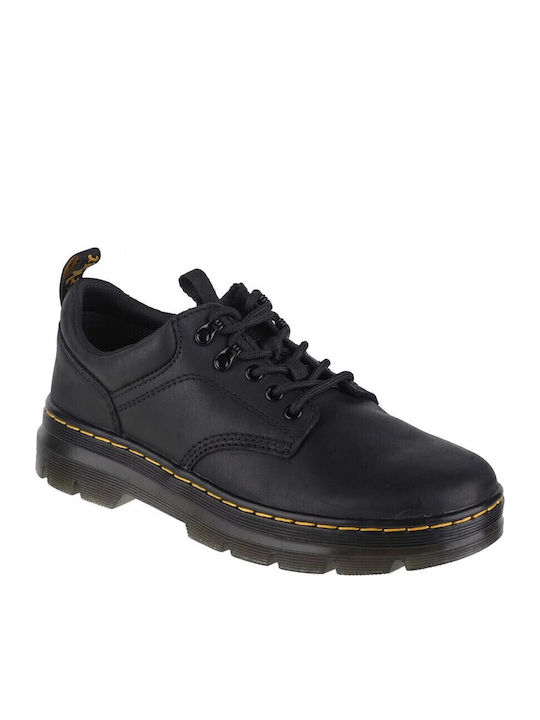 Reeder Utility Leder Herren Freizeitschuhe Schwarz