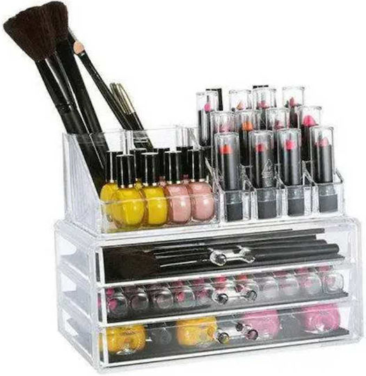 Kosmetik Organizer mit Schubladen & Trennzeichen Transparent
