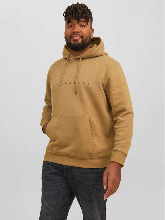 Jack & Jones Men's Sweatshirt with Hood Brown