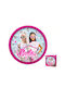 Kids Euroswan Kids Wooden Wall Clock Barbie Fashion 24.5x24.5cm