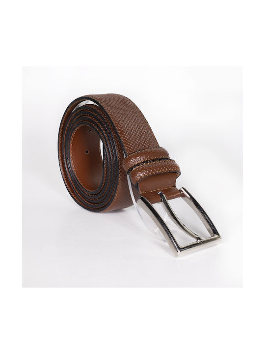 Ageridis Leather Men's Leather Belt Brown