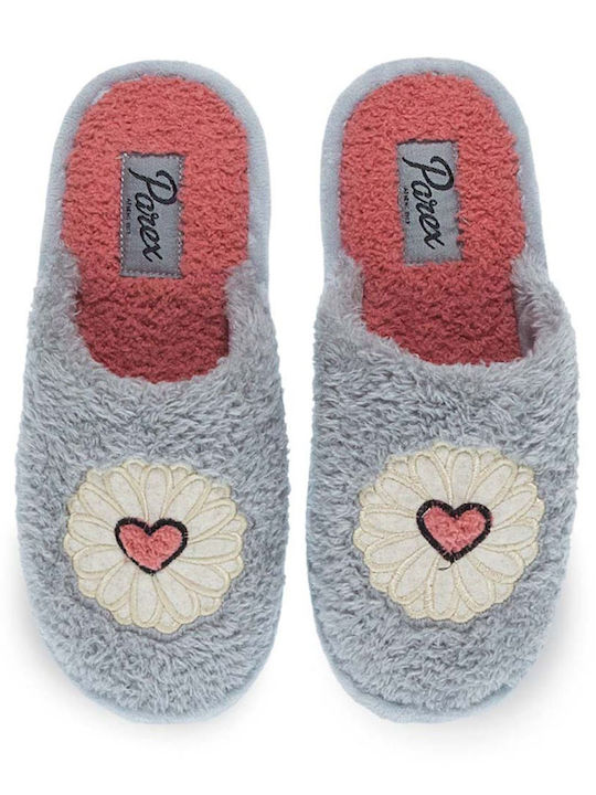 Parex Women's Slippers Heart Gray