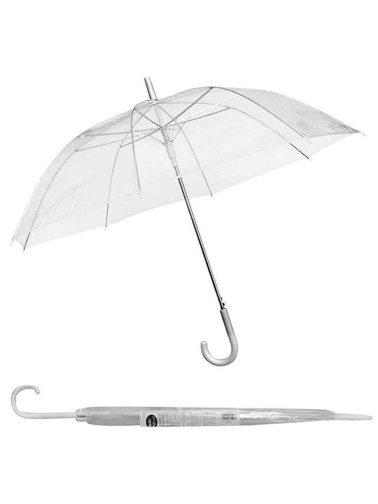 24home.gr Automatic Umbrella with Walking Stick Transparent 24home.gr Automatic Umbrella with Walking Stick Transparent